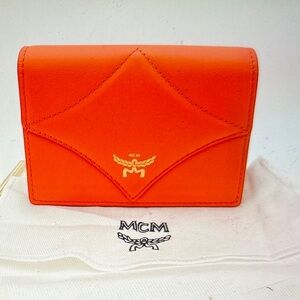 MCM Bold Orange Wallet